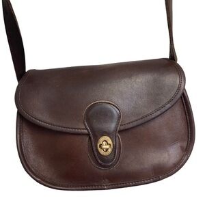 Coach vintage prairie satchel bag 9854 1995 USA dark Brown leather
